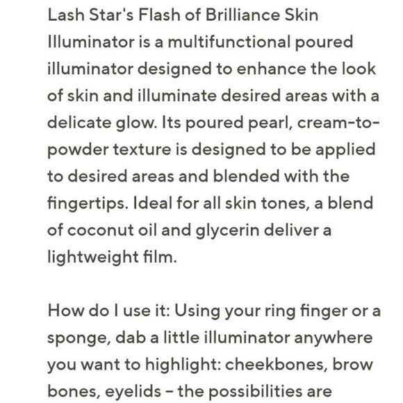 Lash Star Flash of Brilliance Skin Illuminator Highlighter in Phosphorescence - Picture 4 of 4